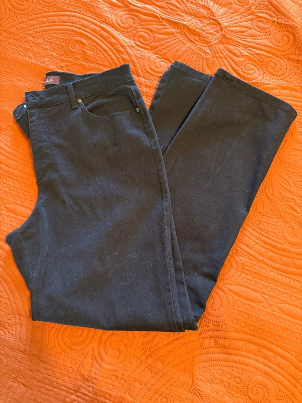 Gloria Vanderbilt Amanda Black Mid-Rise Pants
